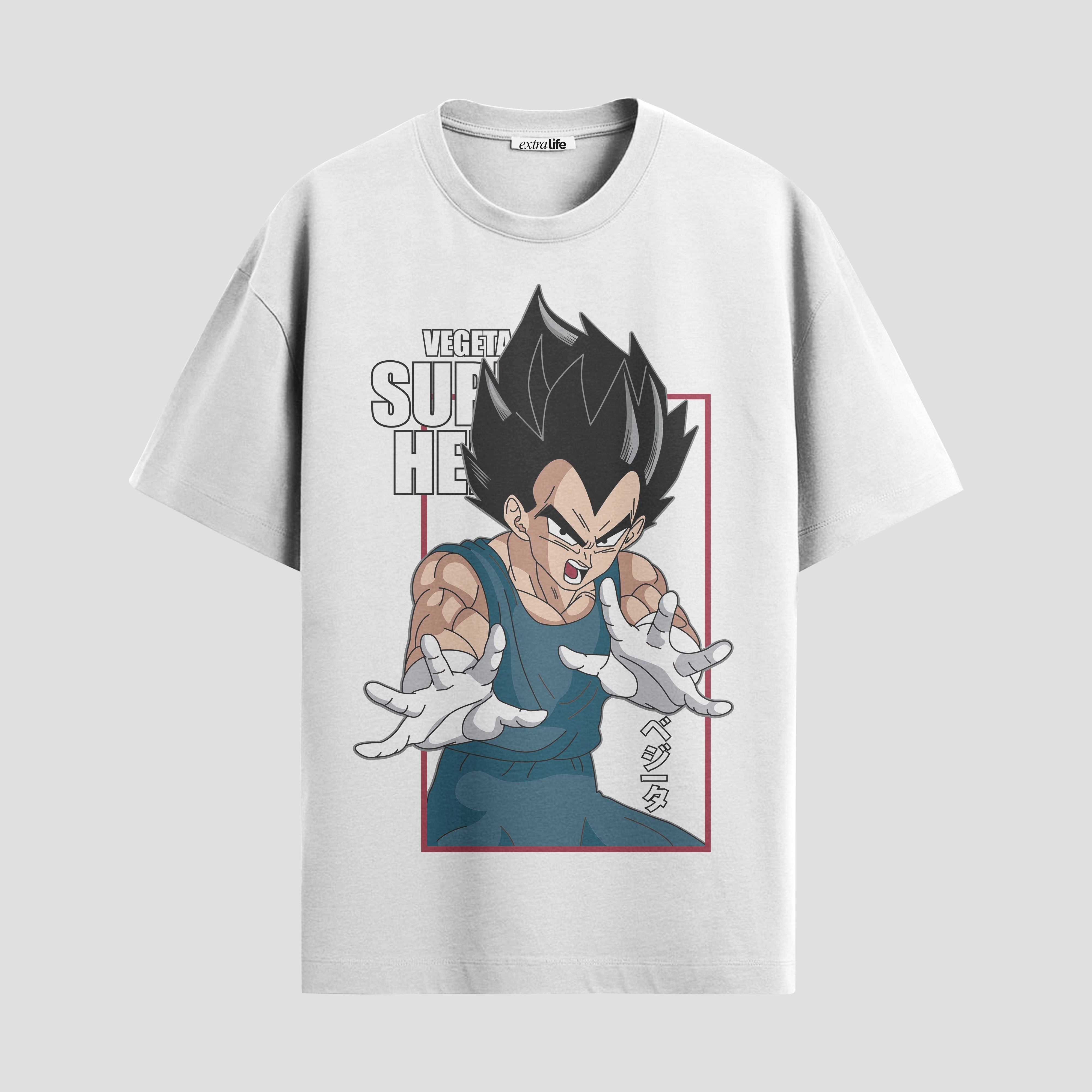 Playera urbana de anime y gaming ExtraLife MX, corte Standard Fit unisex ligero y transpirable en color Deep Black y Pure White, ropa de uso diario para gym y casual.
