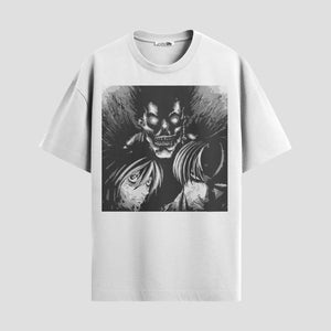 Playera urbana de anime y gaming ExtraLife MX, corte Standard Fit unisex ligero y transpirable en color Deep Black y Pure White, ropa de uso diario para gym y casual.