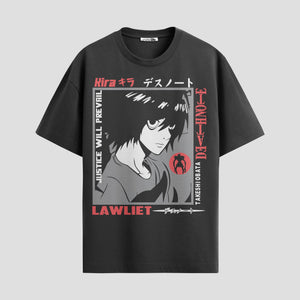 Playera urbana de anime y gaming ExtraLife MX, corte Standard Fit unisex ligero y transpirable en color Deep Black y Pure White, ropa de uso diario para gym y casual.