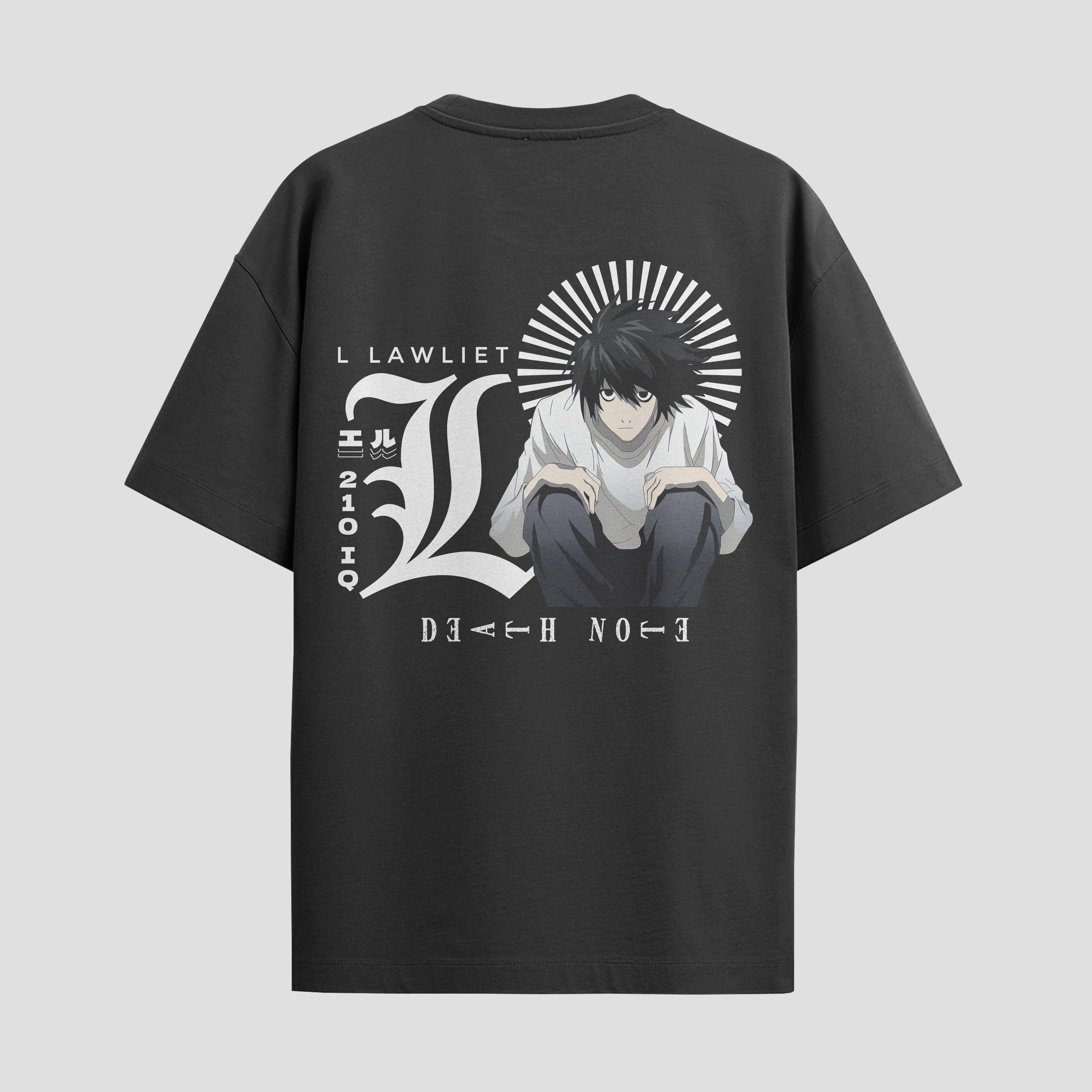 Playera urbana de anime y gaming ExtraLife MX, corte Standard Fit unisex ligero y transpirable en color Deep Black y Pure White, ropa de uso diario para gym y casual.