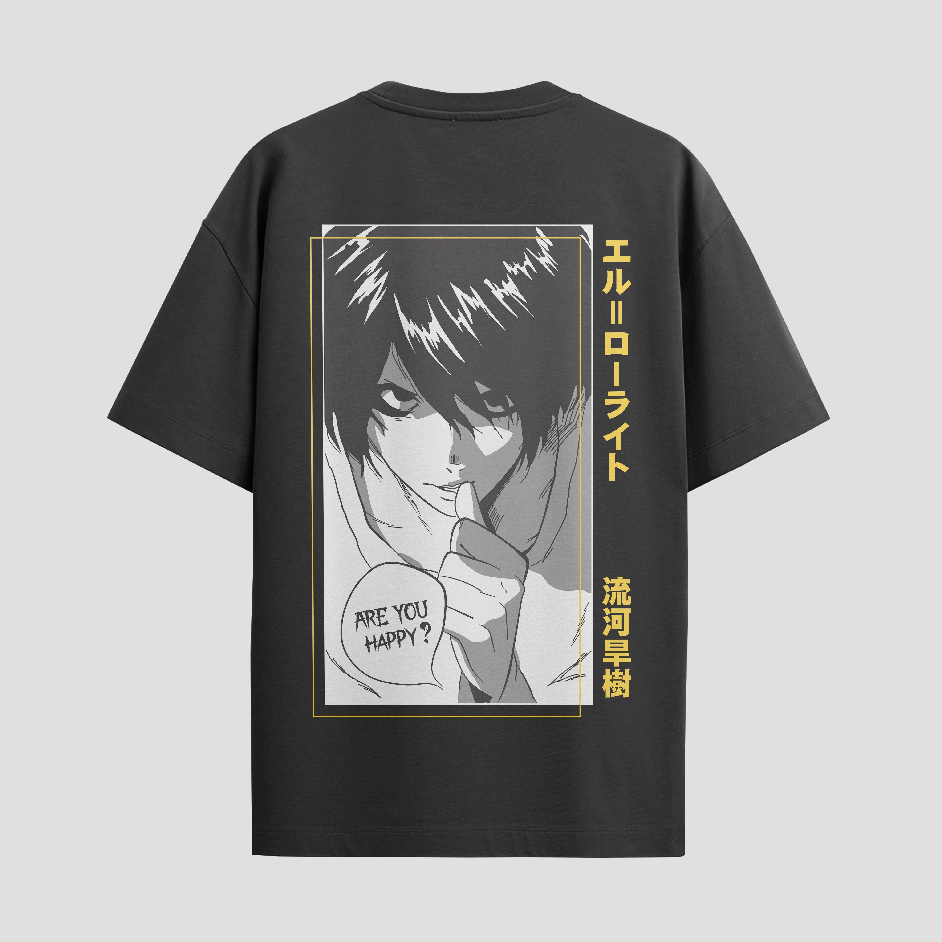 Playera urbana de anime y gaming ExtraLife MX, corte Standard Fit unisex ligero y transpirable en color Deep Black y Pure White, ropa de uso diario para gym y casual.