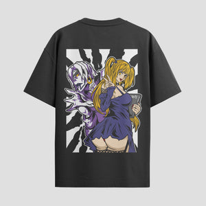 Playera urbana de anime y gaming ExtraLife MX, corte Standard Fit unisex ligero y transpirable en color Deep Black y Pure White, ropa de uso diario para gym y casual.