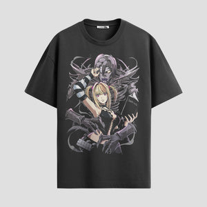 Playera urbana de anime y gaming ExtraLife MX, corte Standard Fit unisex ligero y transpirable en color Deep Black y Pure White, ropa de uso diario para gym y casual.