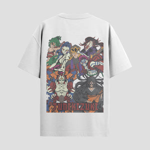 Playera urbana de anime y gaming ExtraLife MX, corte Standard Fit unisex ligero y transpirable en color Deep Black y Pure White, ropa de uso diario para gym y casual.