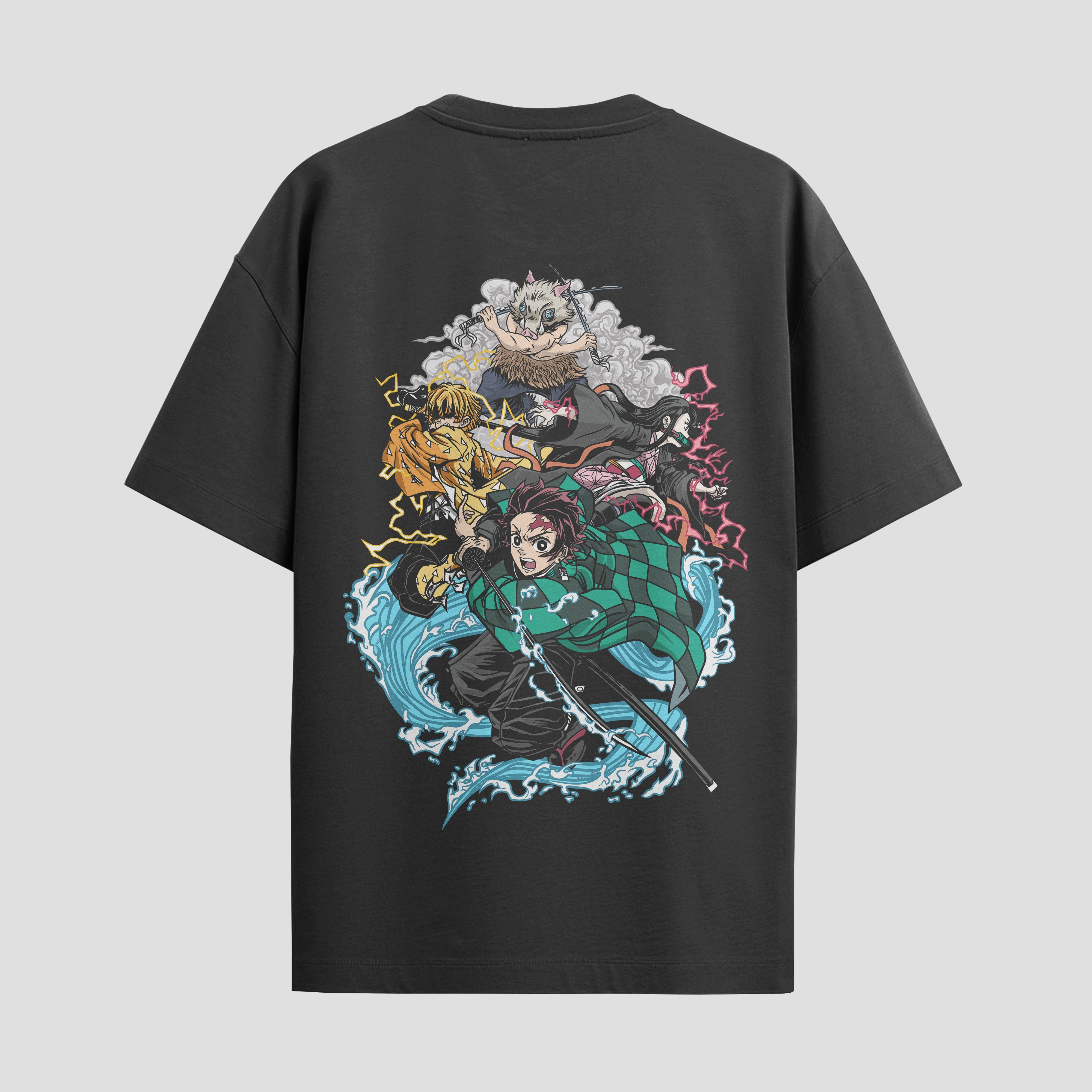 Playera urbana de anime y gaming ExtraLife MX, corte Standard Fit unisex ligero y transpirable en color Deep Black y Pure White, ropa de uso diario para gym y casual.