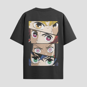 Playera urbana de anime y gaming ExtraLife MX, corte Standard Fit unisex ligero y transpirable en color Deep Black y Pure White, ropa de uso diario para gym y casual.