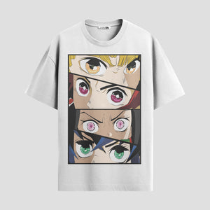 Playera urbana de anime y gaming ExtraLife MX, corte Standard Fit unisex ligero y transpirable en color Deep Black y Pure White, ropa de uso diario para gym y casual.