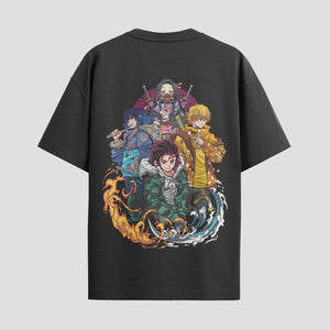 Playera urbana de anime y gaming ExtraLife MX, corte Standard Fit unisex ligero y transpirable en color Deep Black y Pure White, ropa de uso diario para gym y casual.