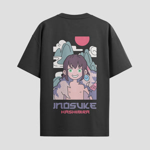 Playera urbana de anime y gaming ExtraLife MX, corte Standard Fit unisex ligero y transpirable en color Deep Black y Pure White, ropa de uso diario para gym y casual.