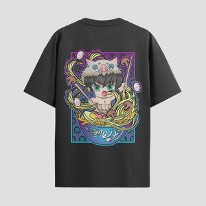 Playera urbana de anime y gaming ExtraLife MX, corte Standard Fit unisex ligero y transpirable en color Deep Black y Pure White, ropa de uso diario para gym y casual.