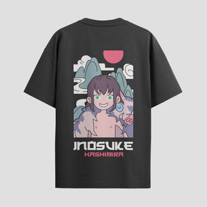 Playera urbana de anime y gaming ExtraLife MX, corte Standard Fit unisex ligero y transpirable en color Deep Black y Pure White, ropa de uso diario para gym y casual.