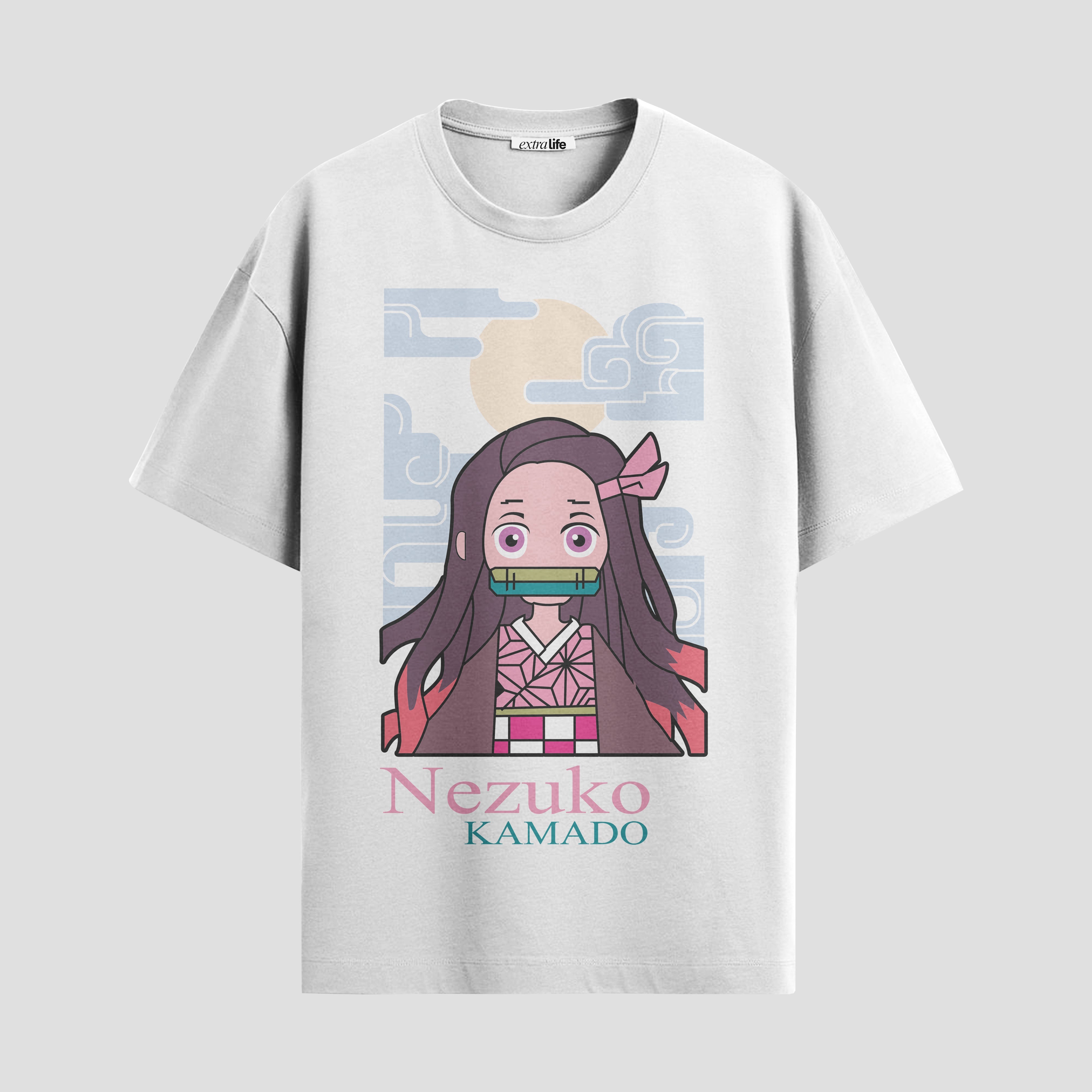 Playera urbana de anime y gaming ExtraLife MX, corte Standard Fit unisex ligero y transpirable en color Deep Black y Pure White, ropa de uso diario para gym y casual.