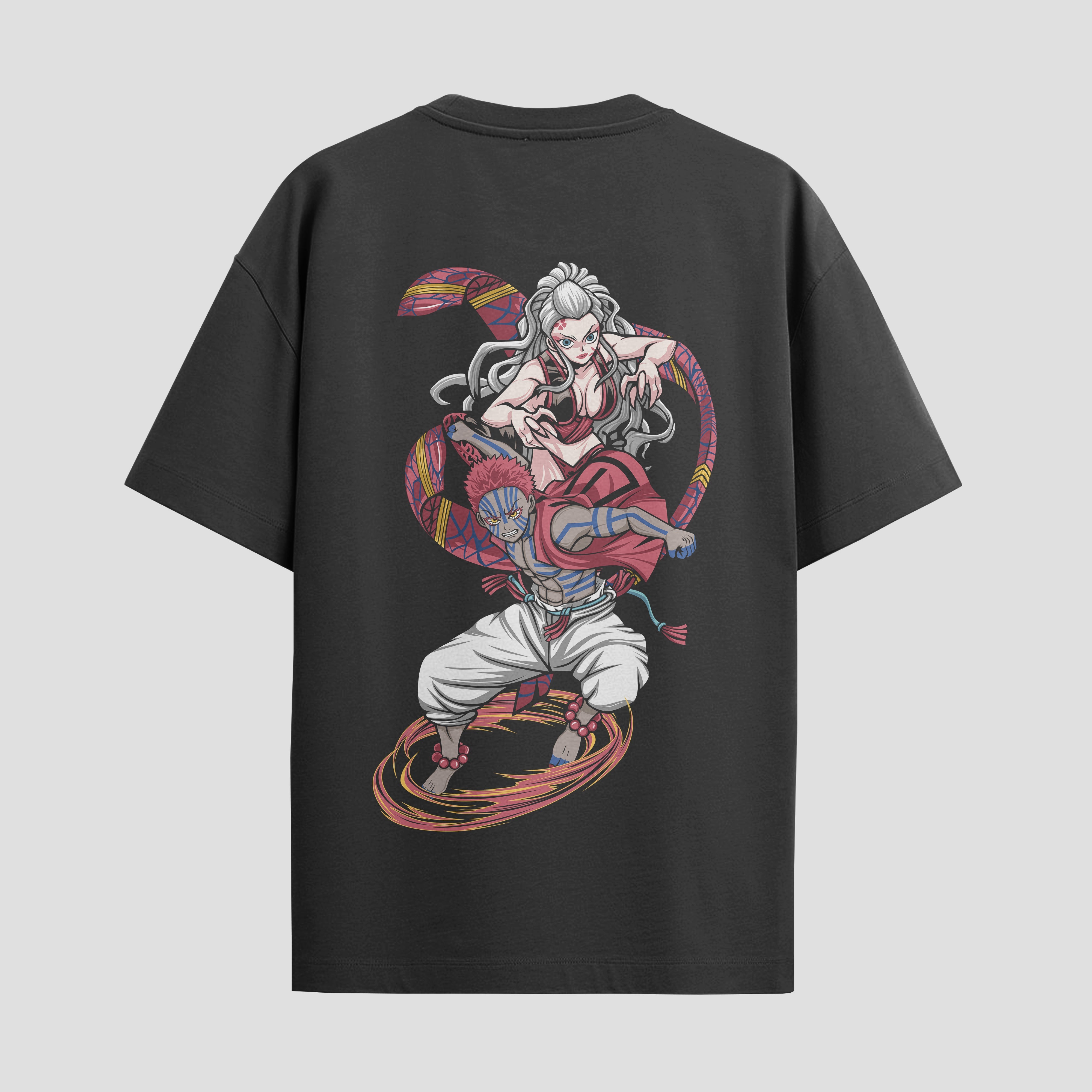 Playera urbana de anime y gaming ExtraLife MX, corte Standard Fit unisex ligero y transpirable en color Deep Black y Pure White, ropa de uso diario para gym y casual.