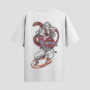Playera urbana de anime y gaming ExtraLife MX, corte Standard Fit unisex ligero y transpirable en color Deep Black y Pure White, ropa de uso diario para gym y casual.