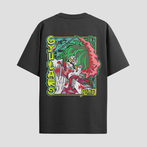 Playera urbana de anime y gaming ExtraLife MX, corte Standard Fit unisex ligero y transpirable en color Deep Black y Pure White, ropa de uso diario para gym y casual.