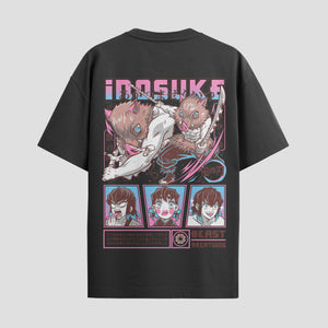 Playera urbana de anime y gaming ExtraLife MX, corte Standard Fit unisex ligero y transpirable en color Deep Black y Pure White, ropa de uso diario para gym y casual.