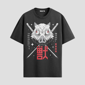 Playera urbana de anime y gaming ExtraLife MX, corte Standard Fit unisex ligero y transpirable en color Deep Black y Pure White, ropa de uso diario para gym y casual.