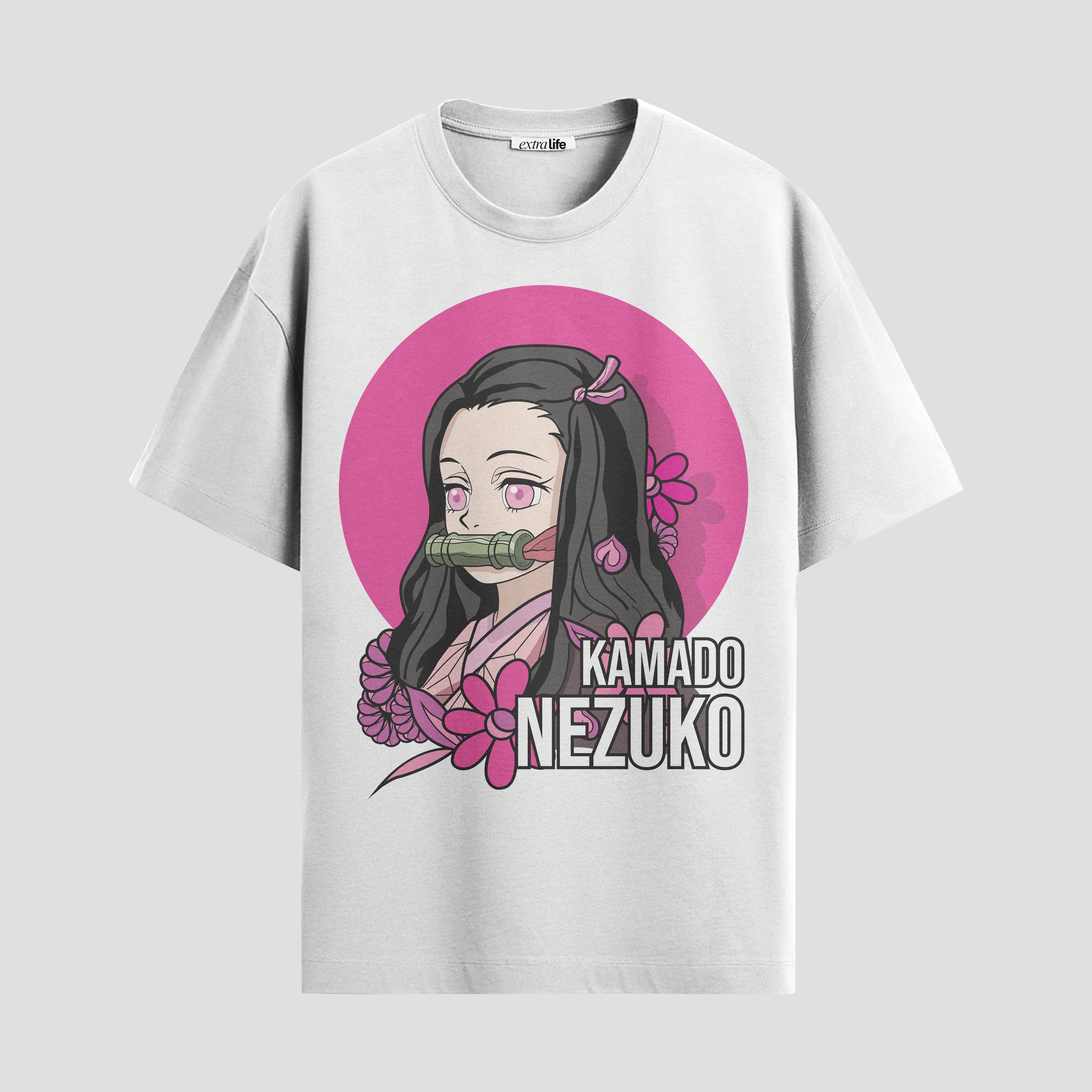 Playera urbana de anime y gaming ExtraLife MX, corte Standard Fit unisex ligero y transpirable en color Deep Black y Pure White, ropa de uso diario para gym y casual.