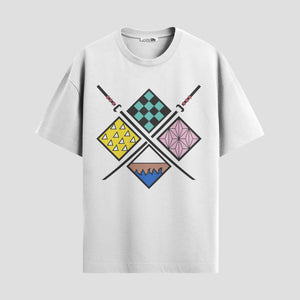 Playera urbana de anime y gaming ExtraLife MX, corte Standard Fit unisex ligero y transpirable en color Deep Black y Pure White, ropa de uso diario para gym y casual.