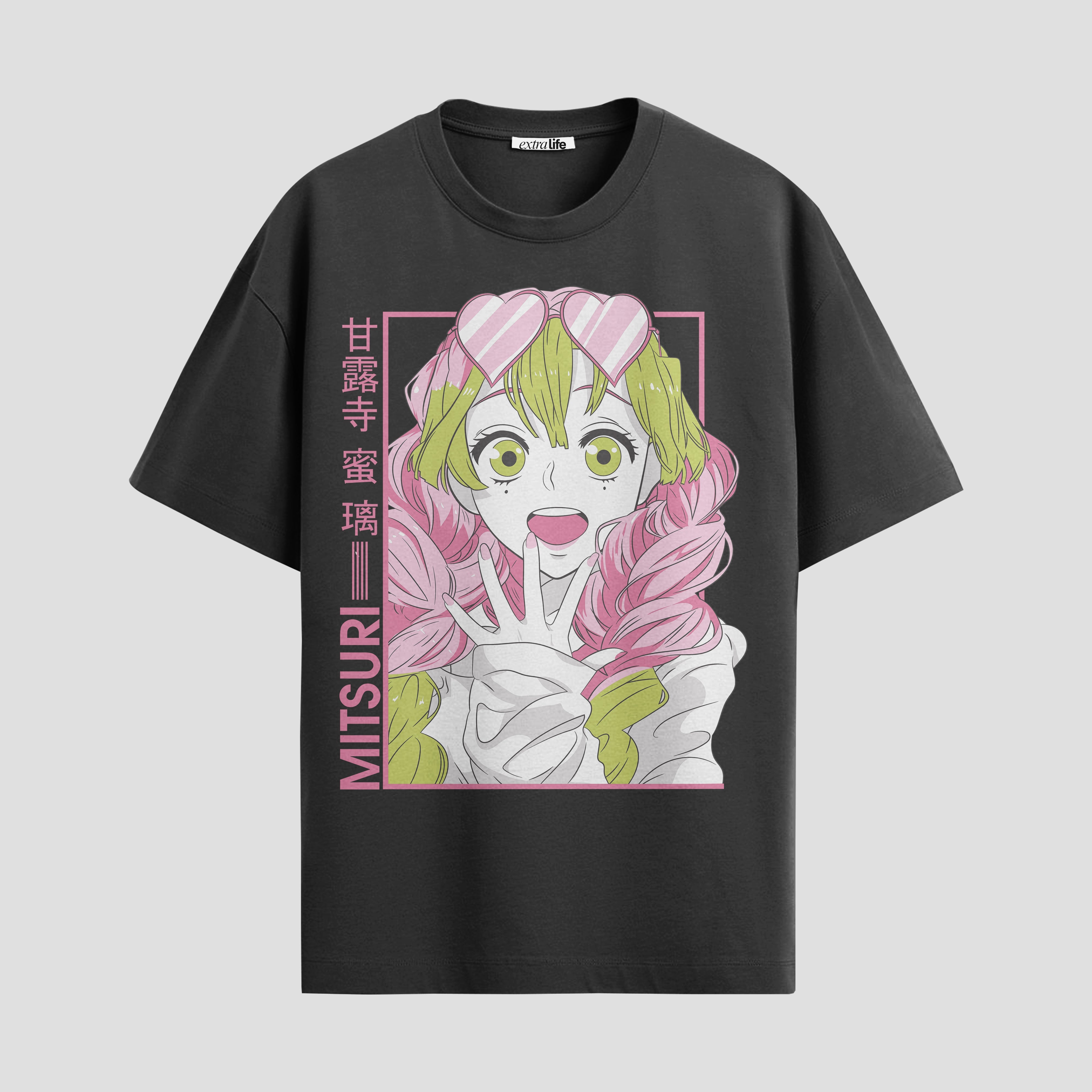 Playera urbana de anime y gaming ExtraLife MX, corte Standard Fit unisex ligero y transpirable en color Deep Black y Pure White, ropa de uso diario para gym y casual.