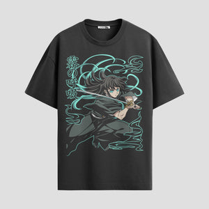 Playera urbana de anime y gaming ExtraLife MX, corte Standard Fit unisex ligero y transpirable en color Deep Black y Pure White, ropa de uso diario para gym y casual.