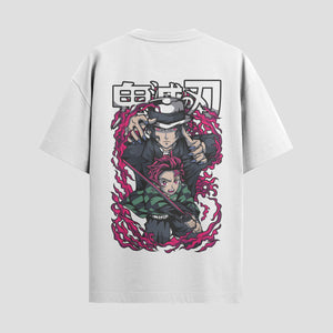 Playera urbana de anime y gaming ExtraLife MX, corte Standard Fit unisex ligero y transpirable en color Deep Black y Pure White, ropa de uso diario para gym y casual.
