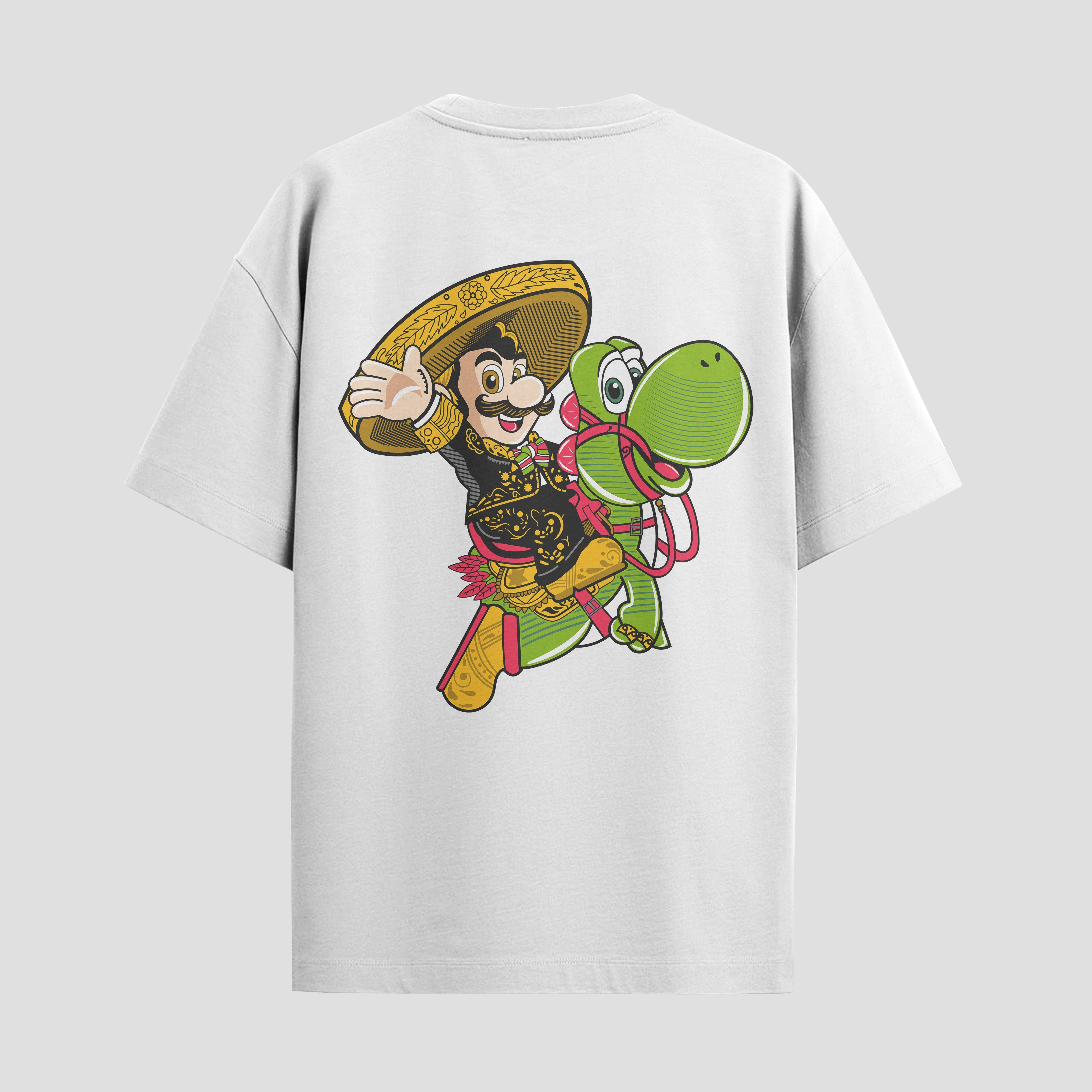 Playera urbana de anime y gaming ExtraLife MX, corte Standard Fit unisex ligero y transpirable en color Deep Black y Pure White, ropa de uso diario para gym y casual.