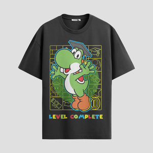 Playera urbana de anime y gaming ExtraLife MX, corte Standard Fit unisex ligero y transpirable en color Deep Black y Pure White, ropa de uso diario para gym y casual.