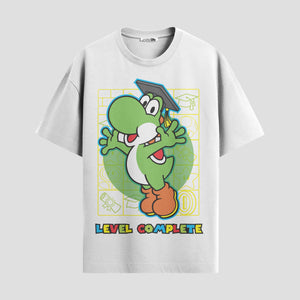 Playera urbana de anime y gaming ExtraLife MX, corte Standard Fit unisex ligero y transpirable en color Deep Black y Pure White, ropa de uso diario para gym y casual.