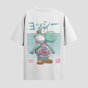 Playera urbana de anime y gaming ExtraLife MX, corte Standard Fit unisex ligero y transpirable en color Deep Black y Pure White, ropa de uso diario para gym y casual.