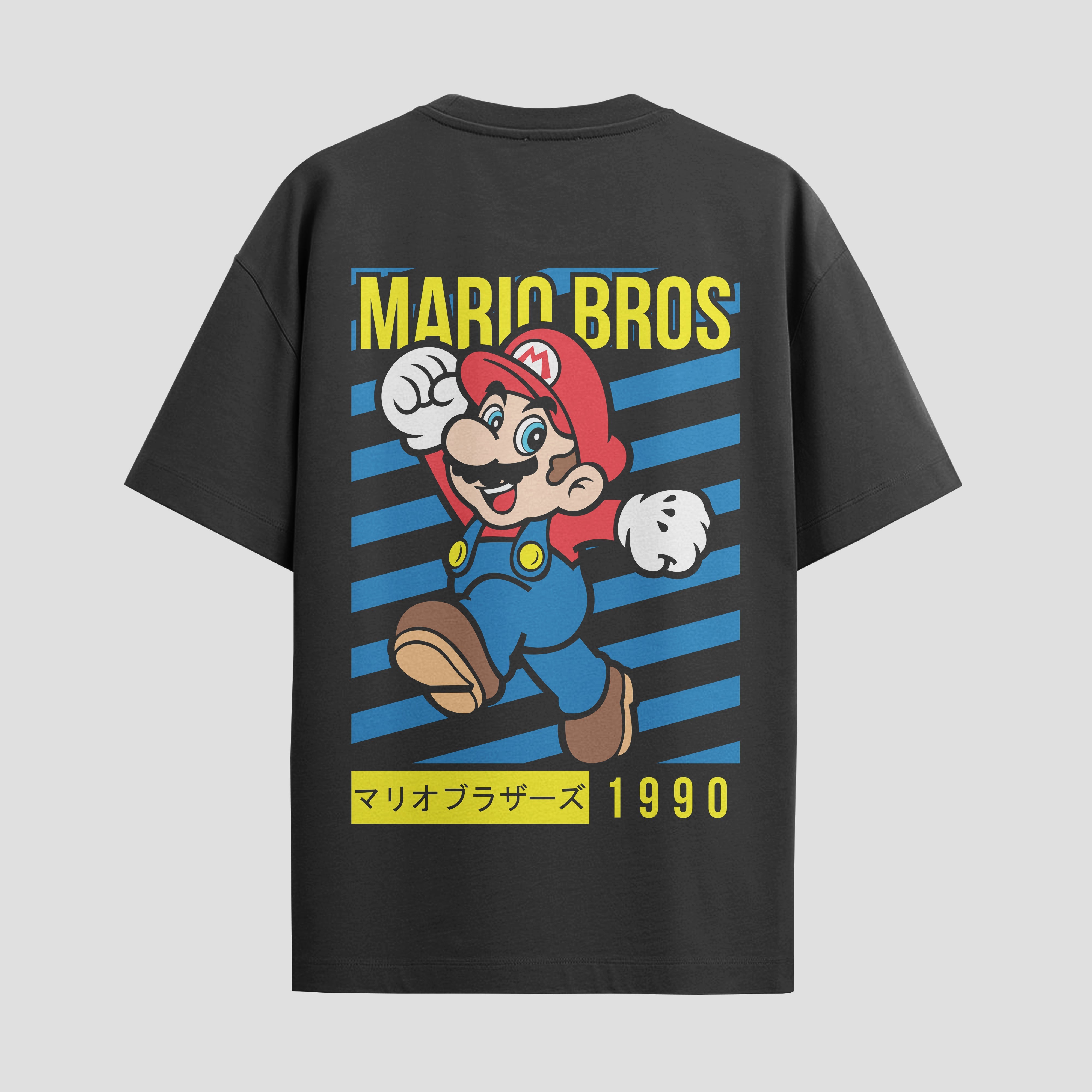 Playera urbana de anime y gaming ExtraLife MX, corte Standard Fit unisex ligero y transpirable en color Deep Black y Pure White, ropa de uso diario para gym y casual.