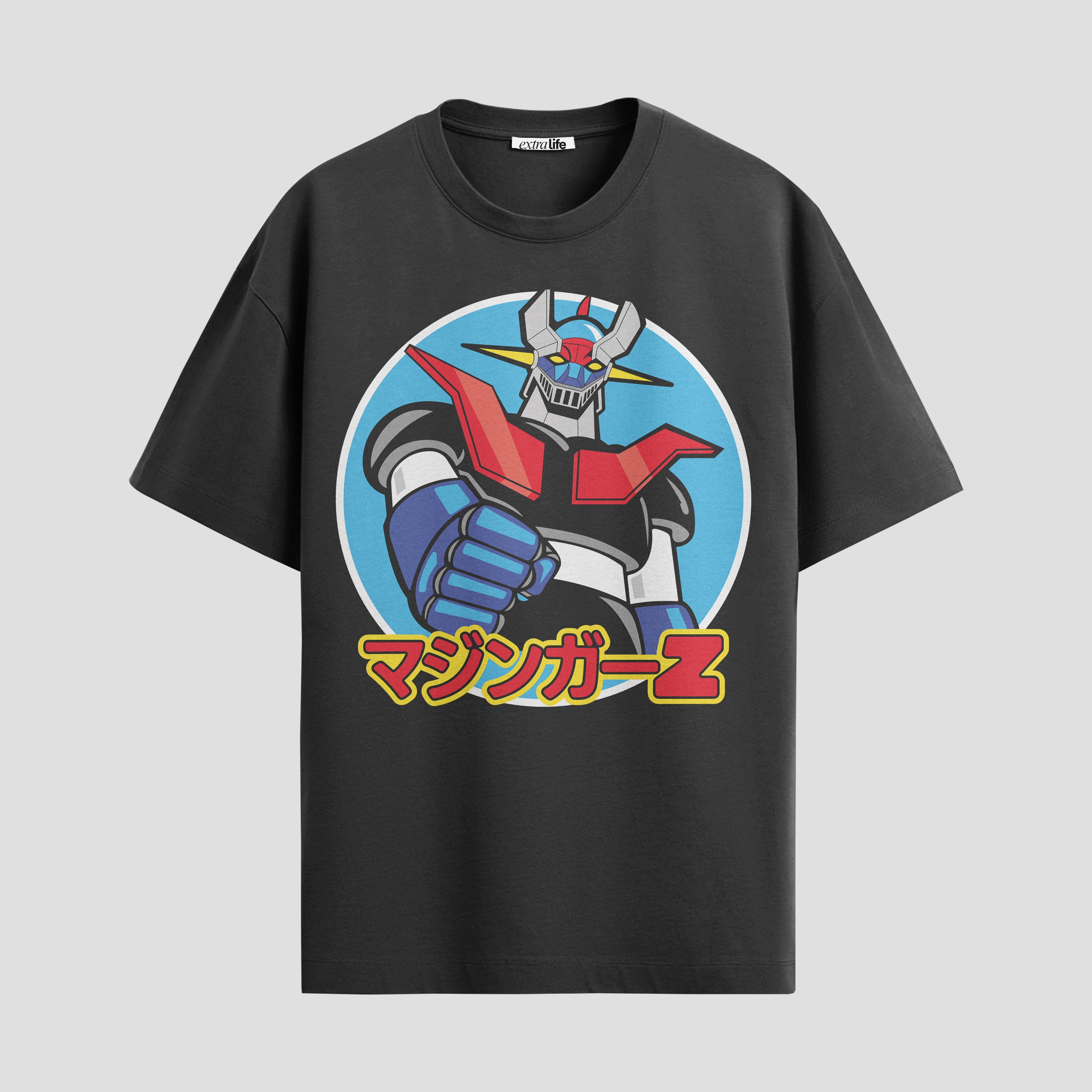 Playera urbana de anime y gaming ExtraLife MX, corte Standard Fit unisex ligero y transpirable en color Deep Black y Pure White, ropa de uso diario para gym y casual.