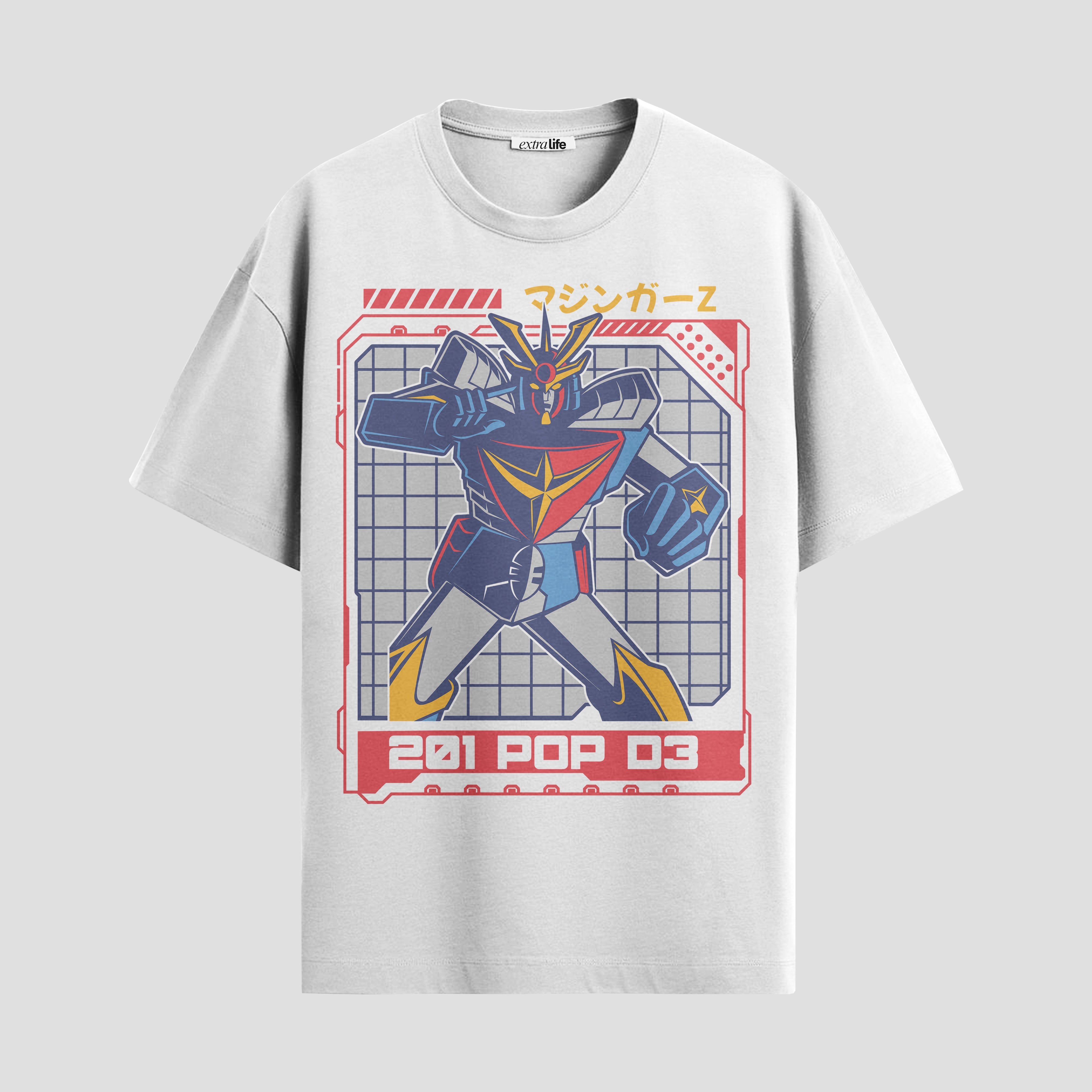 Playera urbana de anime y gaming ExtraLife MX, corte Standard Fit unisex ligero y transpirable en color Deep Black y Pure White, ropa de uso diario para gym y casual.