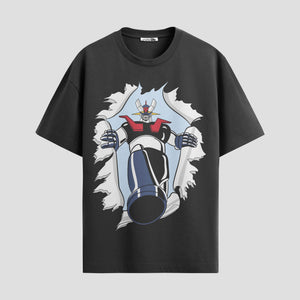 Playera urbana de anime y gaming ExtraLife MX, corte Standard Fit unisex ligero y transpirable en color Deep Black y Pure White, ropa de uso diario para gym y casual.