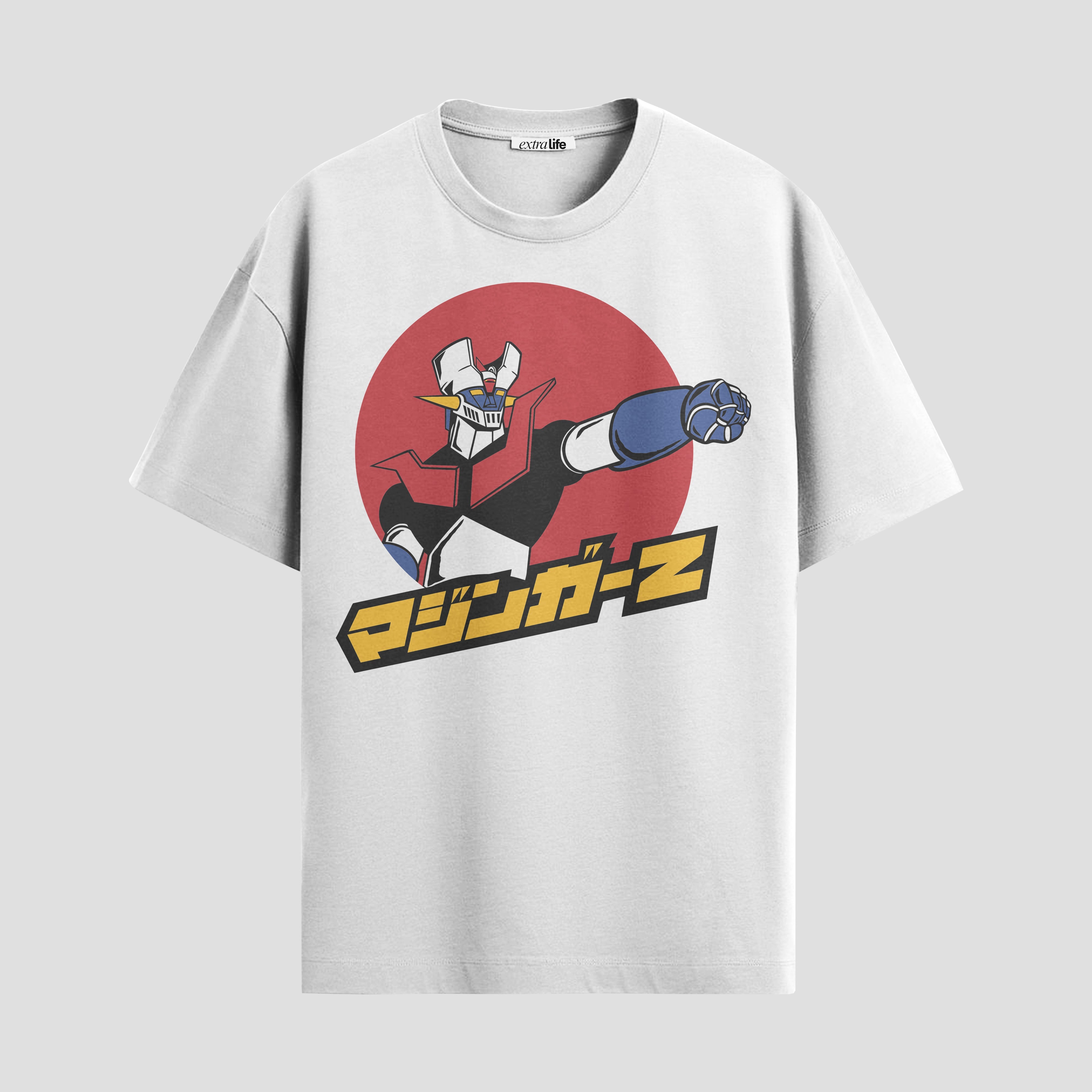 Playera urbana de anime y gaming ExtraLife MX, corte Standard Fit unisex ligero y transpirable en color Deep Black y Pure White, ropa de uso diario para gym y casual.