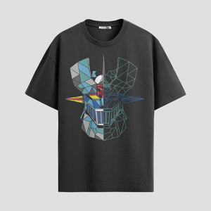 Playera urbana de anime y gaming ExtraLife MX, corte Standard Fit unisex ligero y transpirable en color Deep Black y Pure White, ropa de uso diario para gym y casual.