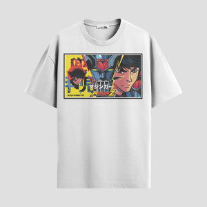 Playera urbana de anime y gaming ExtraLife MX, corte Standard Fit unisex ligero y transpirable en color Deep Black y Pure White, ropa de uso diario para gym y casual.
