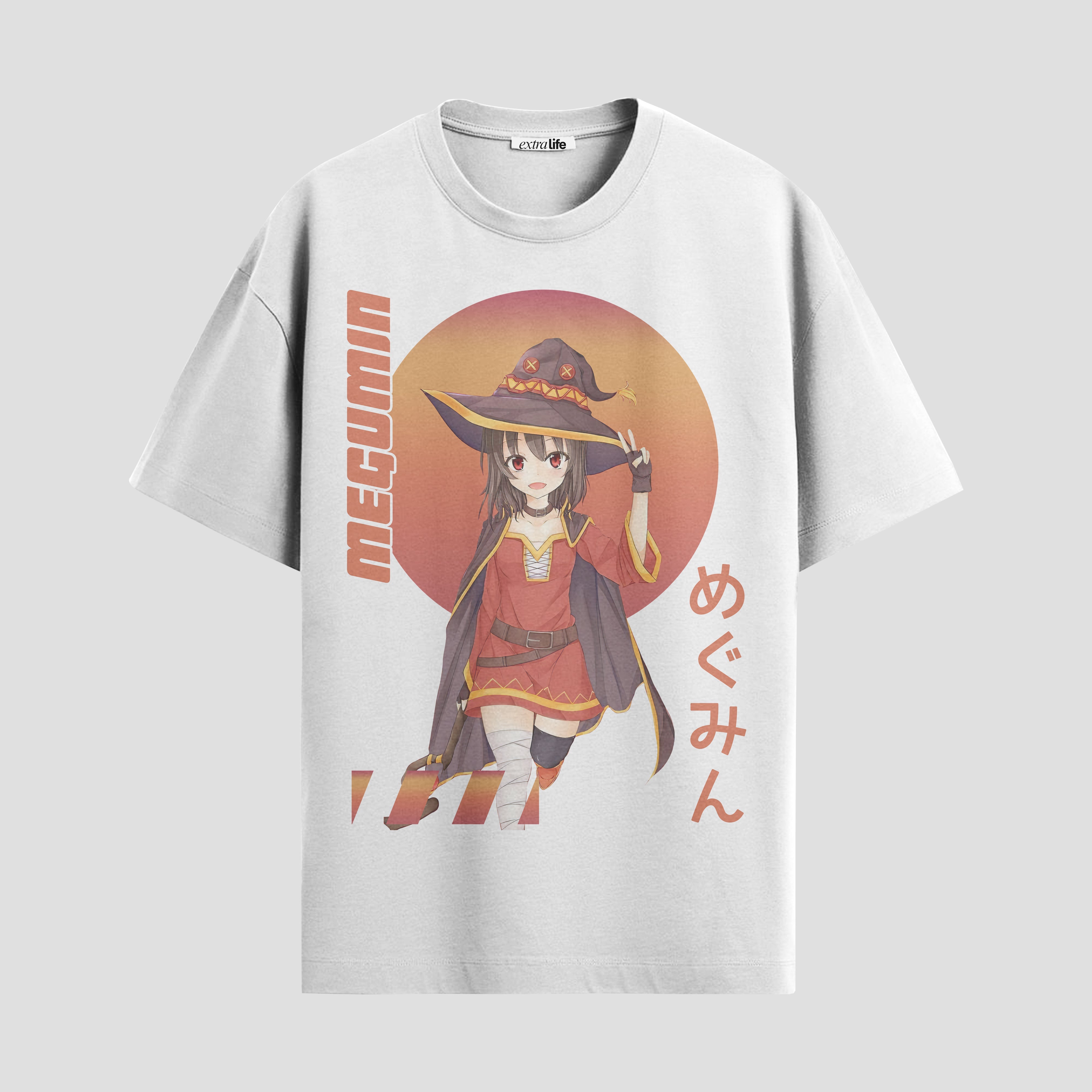Playera urbana de anime y gaming ExtraLife MX, corte Standard Fit unisex ligero y transpirable en color Deep Black y Pure White, ropa de uso diario para gym y casual.