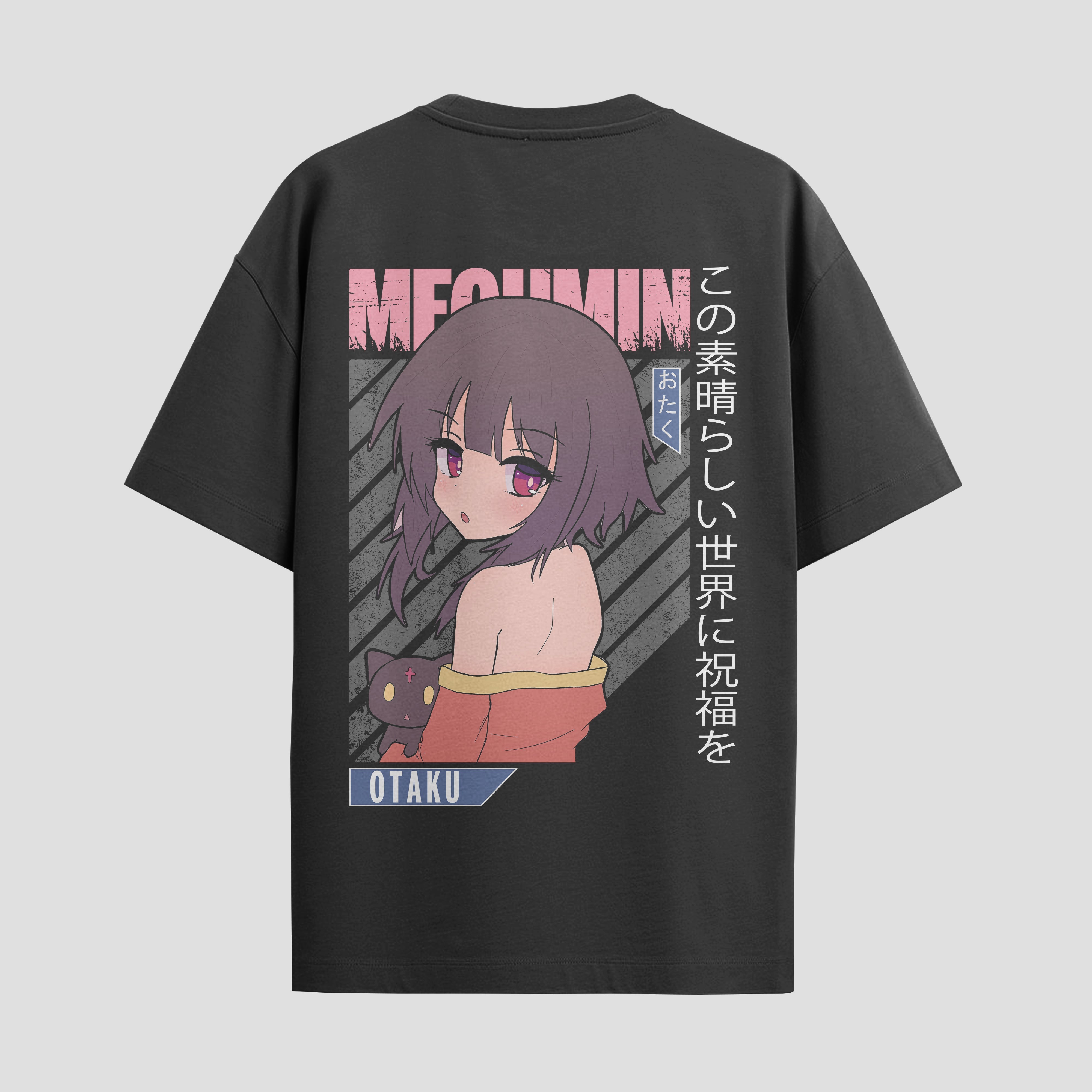 Playera urbana de anime y gaming ExtraLife MX, corte Standard Fit unisex ligero y transpirable en color Deep Black y Pure White, ropa de uso diario para gym y casual.
