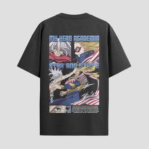 Playera urbana de anime y gaming ExtraLife MX, corte Standard Fit unisex ligero y transpirable en color Deep Black y Pure White, ropa de uso diario para gym y casual.