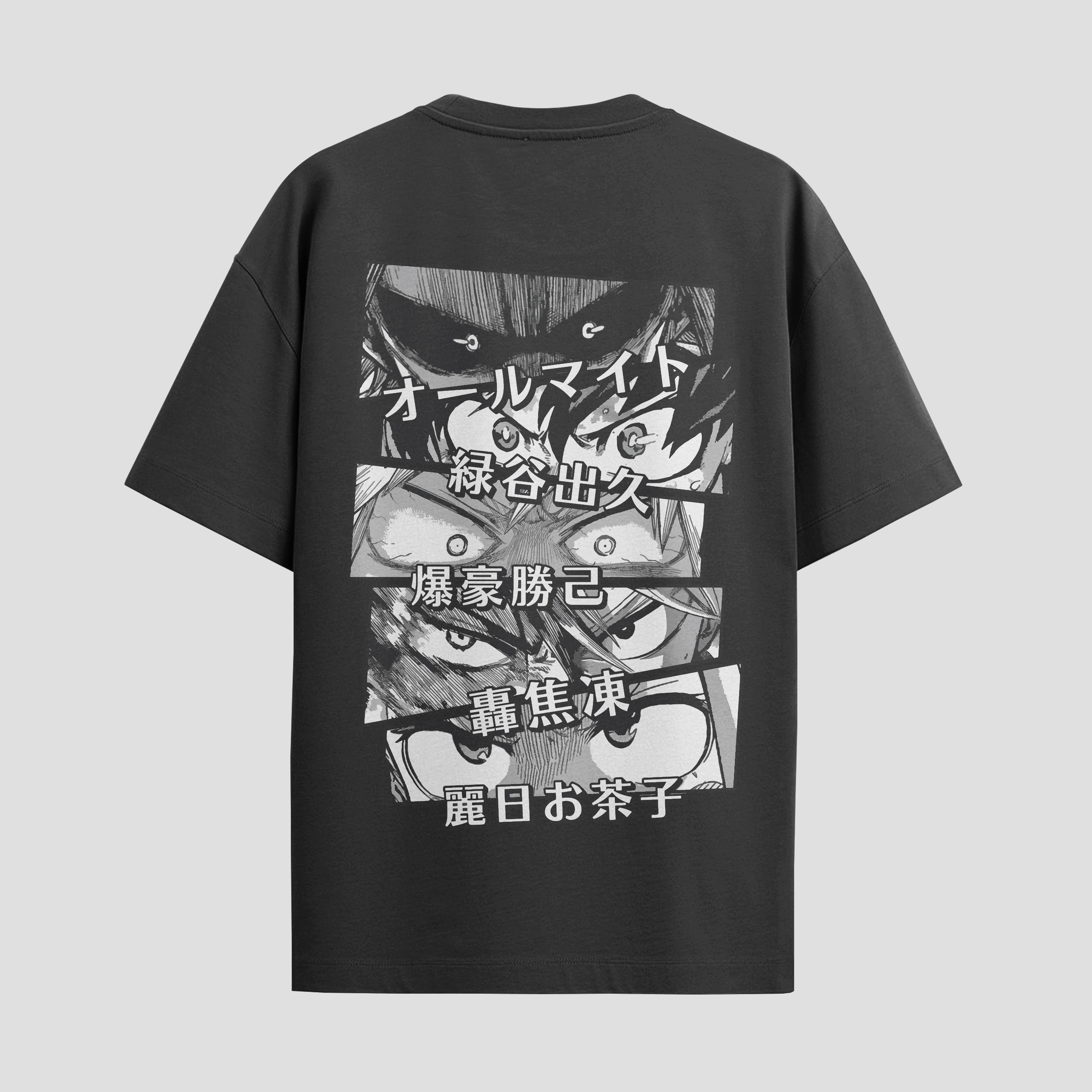 Playera urbana de anime y gaming ExtraLife MX, corte Standard Fit unisex ligero y transpirable en color Deep Black y Pure White, ropa de uso diario para gym y casual.
