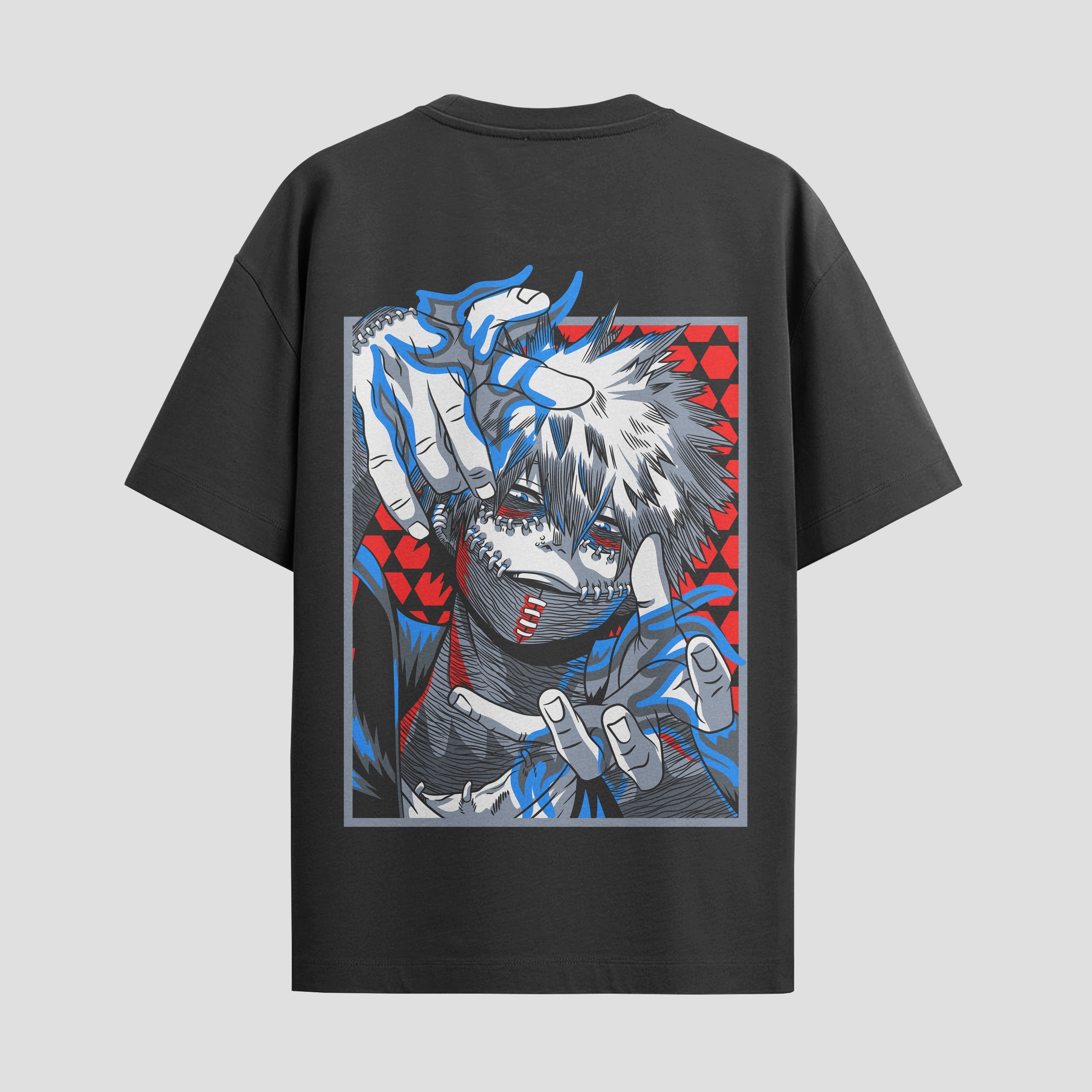 Playera urbana de anime y gaming ExtraLife MX, corte Standard Fit unisex ligero y transpirable en color Deep Black y Pure White, ropa de uso diario para gym y casual.