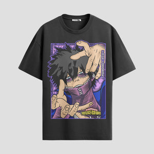 Playera urbana de anime y gaming ExtraLife MX, corte Standard Fit unisex ligero y transpirable en color Deep Black y Pure White, ropa de uso diario para gym y casual.