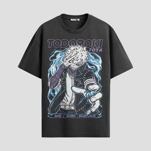 Playera urbana de anime y gaming ExtraLife MX, corte Standard Fit unisex ligero y transpirable en color Deep Black y Pure White, ropa de uso diario para gym y casual.