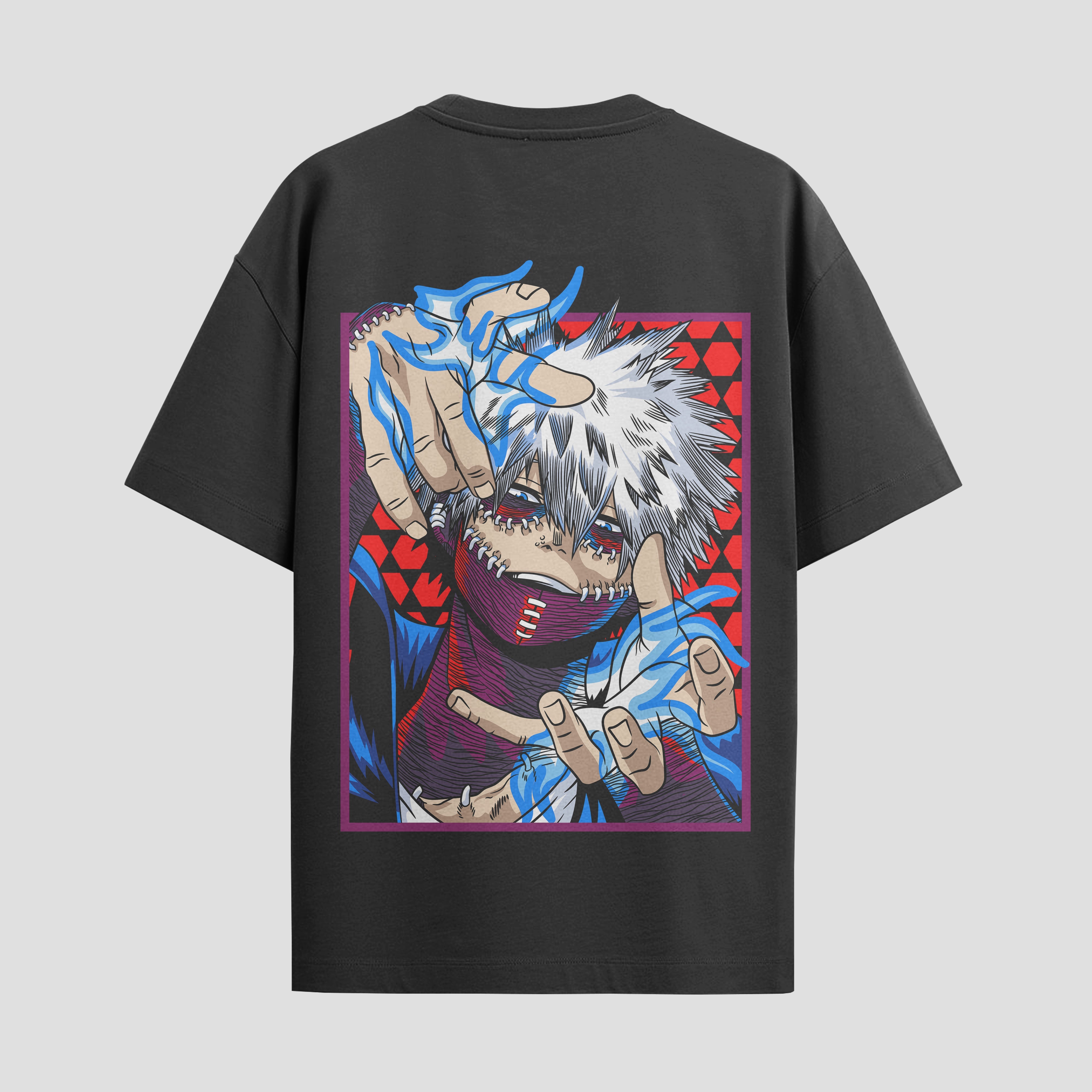 Playera urbana de anime y gaming ExtraLife MX, corte Standard Fit unisex ligero y transpirable en color Deep Black y Pure White, ropa de uso diario para gym y casual.