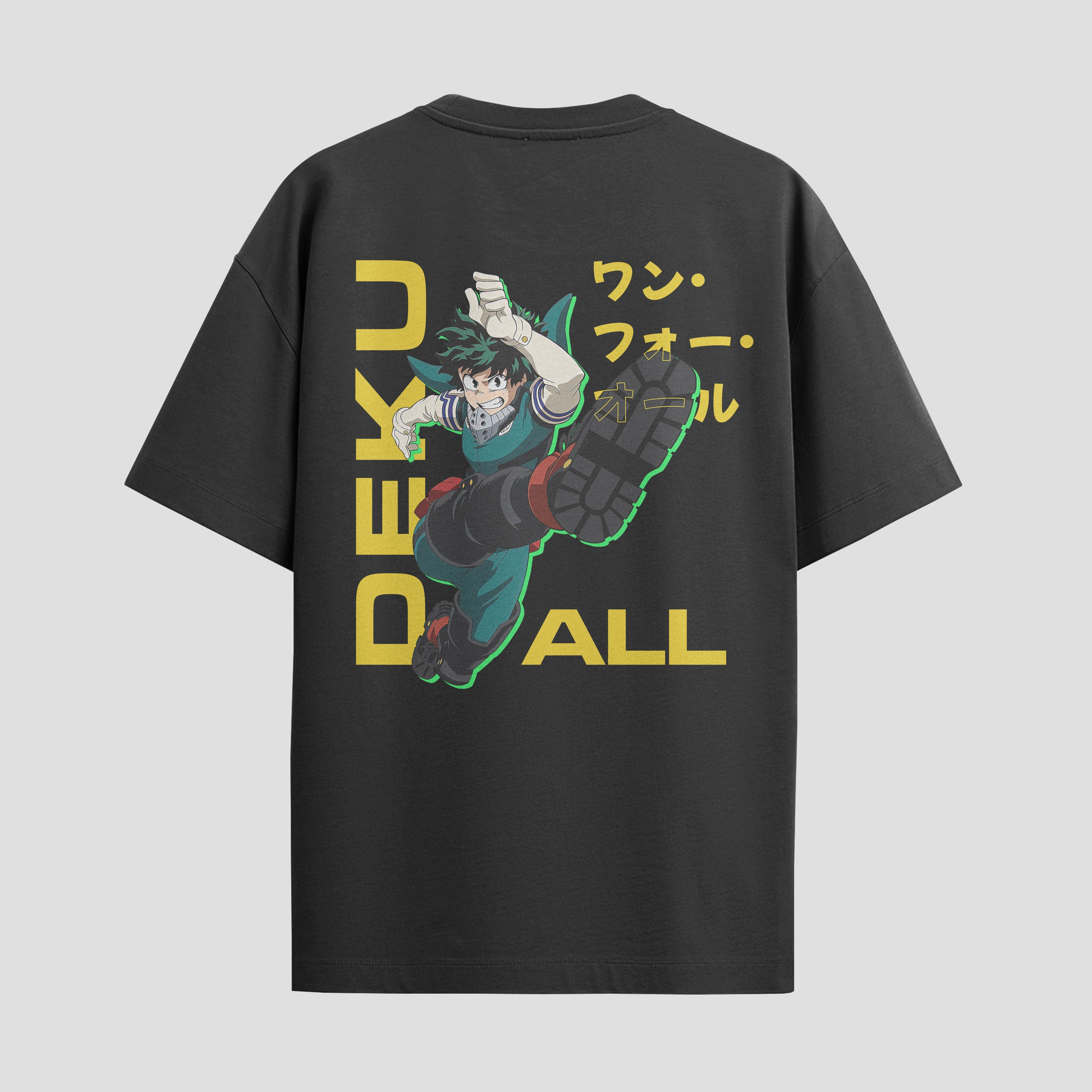 Playera urbana de anime y gaming ExtraLife MX, corte Standard Fit unisex ligero y transpirable en color Deep Black y Pure White, ropa de uso diario para gym y casual.