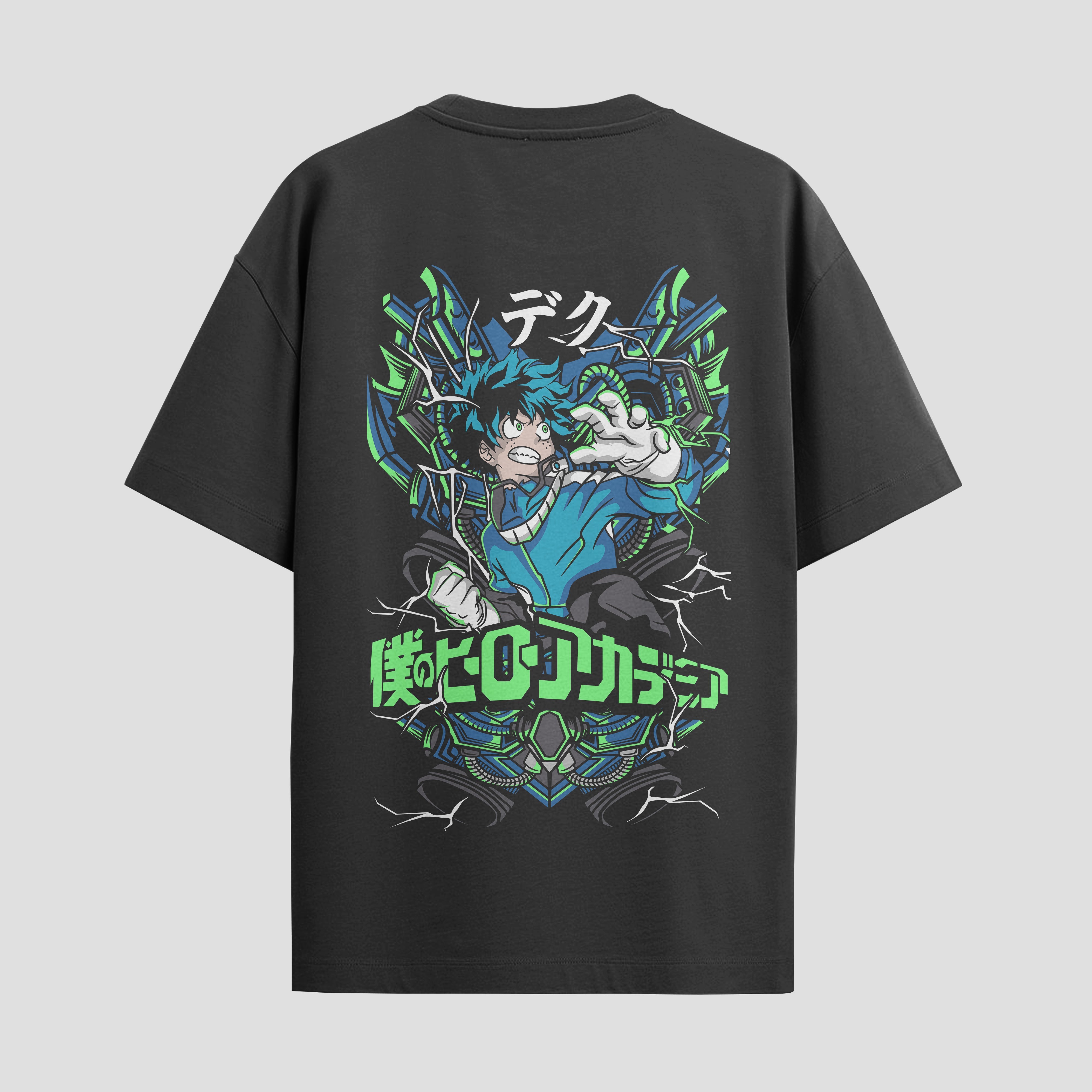 Playera urbana de anime y gaming ExtraLife MX, corte Standard Fit unisex ligero y transpirable en color Deep Black y Pure White, ropa de uso diario para gym y casual.