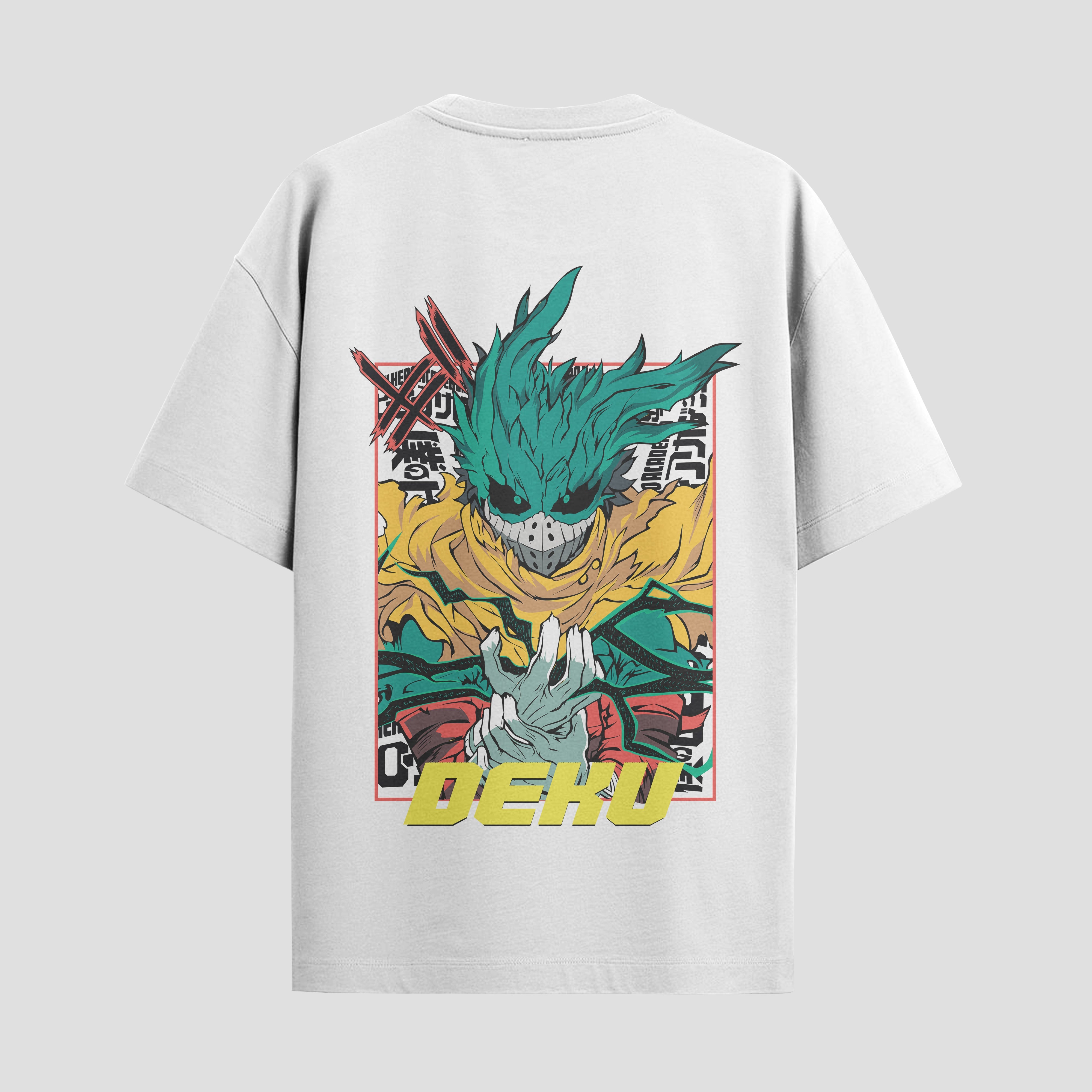 Playera urbana de anime y gaming ExtraLife MX, corte Standard Fit unisex ligero y transpirable en color Deep Black y Pure White, ropa de uso diario para gym y casual.
