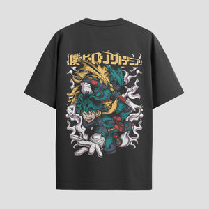 Playera urbana de anime y gaming ExtraLife MX, corte Standard Fit unisex ligero y transpirable en color Deep Black y Pure White, ropa de uso diario para gym y casual.
