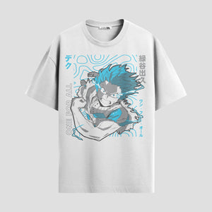 Playera urbana de anime y gaming ExtraLife MX, corte Standard Fit unisex ligero y transpirable en color Deep Black y Pure White, ropa de uso diario para gym y casual.